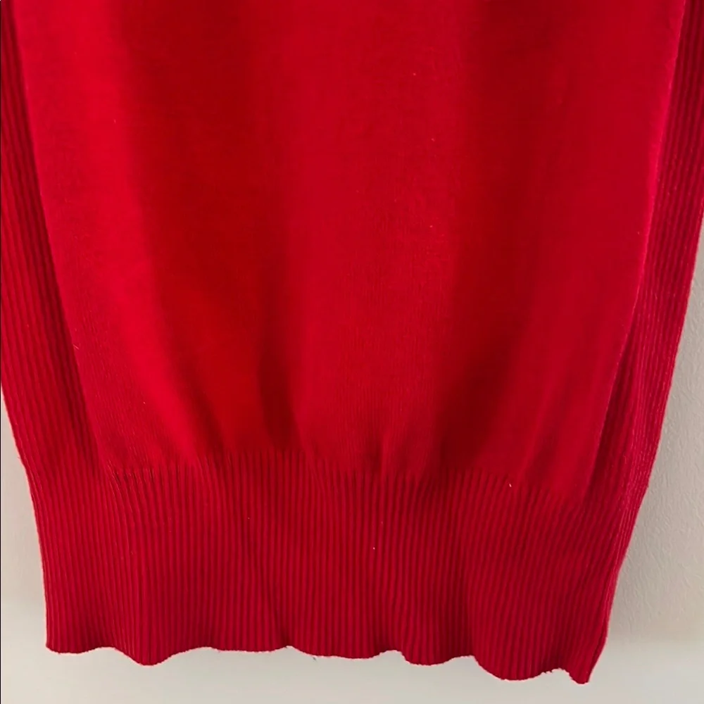 Joyce Leslie Vibrant Red V-Neck Knit Dress Size M